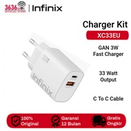 HP Infinix Charger Kit XC33EU - 33W Gan Charger - Type C to C - Charger Androidhp - Infinix Charger