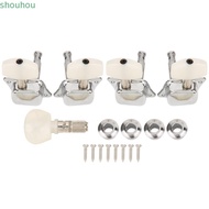SHOUHMY Banjo Tuners, 4+1 String Metal And PVC Banjo Tuning Peg, Professional Semi Closed White and 