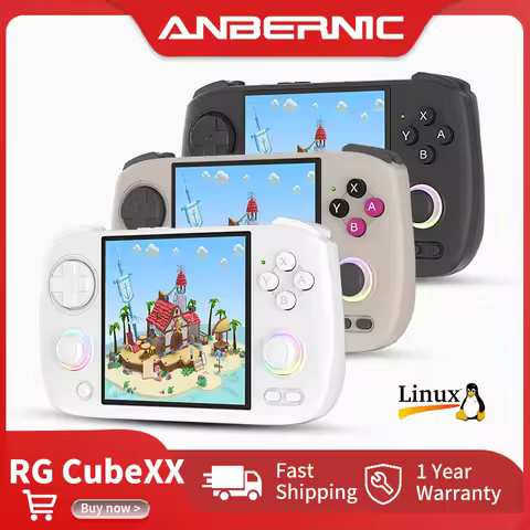 Anbernic RG CubeXX Retro Handheld Game Console 3.95 Inch IPS Screen 64-bit Linux RGB Joystick 3800mA