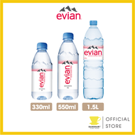 Evian Mineral Water 24 x 330ml / 24 x 500ml / 6 x 1.5L - Best Before Date (Description)