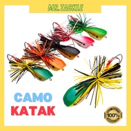 【MR.T】 Katak Palsu Jump Frog Lure Soft Lure with Double Hook Top water Lure Unpan Haruan Toman Soft 