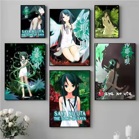 Game S-Saya no Uta The Song of Saya Poster Self-adhesive Art Waterproof Paper Sticker Coffee House B