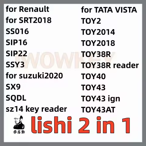 lishi 2 in 1 tool for Renalt for SRT2018 SS016 SIP16 SIP22 SSY3 for suzuki2020 SX9 SQDL sz14 TATA VI