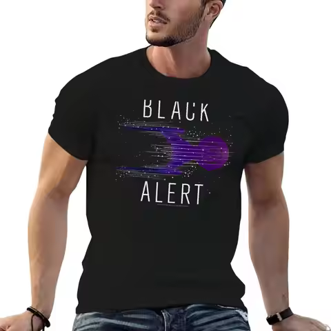 Star Trek Discovery Black Alert Ship Space Fill T-Shirt Minimalist Graphic Tee Shirt