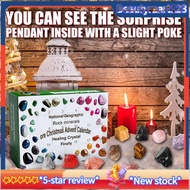 Christmas Advent Calendar, Crystal Ore 24 Days Christmas Countdown Calendar, Minerals Gift Box, Adve