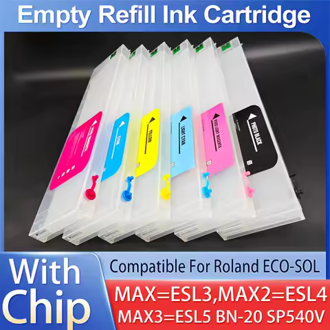 Empty Refill ink Cartridge With chip 440ML ECO-SOL MAX MAX2 MAX3 BN-20 VP540 VS300 BN-20A SP540V XC-
