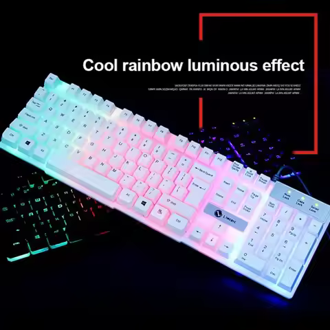 Keyboard Mechanical Wired Gaming Colorful Backlit Mechanical Medium Board Single Keyboard Gamer Keyb