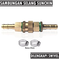 Sambungan Selang Ke Selang Dilengkapi dengan Swivel Anti KhusutSambungan Selang Ke Selang Dilengkapi