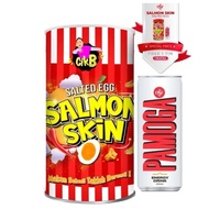 SALMON SKIN SALTED EGG CIKB (280GRAM)FREE AIR TIN PAMOGA