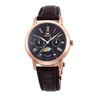 Orient Ladies' Classic Quartz Sun &amp; Moon Sapphire Brown Leather Strap Watch RA-KA0002Y00B