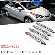 ชุดฝาครอบมือจับโครเมียมสำหรับ Hyundai Elantra MD UD UD Avante I35 Elantra 2011 ~ 2016อุปกรณ์เสริมสติ