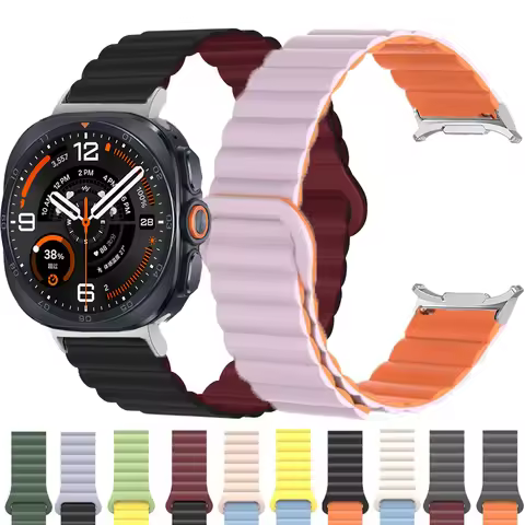 Magnetic Silicone Band for Samsung Galaxy Watch Ultra2 2026 Soft Sport Loop Bracelet for Galaxy Ultr