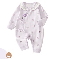 Baby Girl Floral Romper Purple Long Sleeve Onesies Girl Clothes