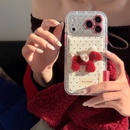 IPhone case for iPhone 17 Pro Max, iPhone 16 Pro Max, iPhone 15 Pro Max, iPhone 14 Pro Max, red polk