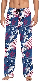 Hand Drawing Colorful Wind Surf Pajama Bottoms Mens Big and Tall Sleep Pants 95% Polyester S