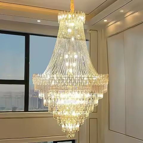Nordic Modern Crystal Chandelier Wedding Hall Villa Hotel Hall Living Room Home Decoration Ceiling L