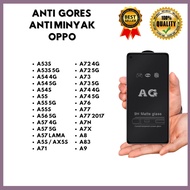 TEMPERED GLASS MATTE ANTI OIL OPPO A53S-A53S 5G-A54 4G-A54 5G-A54S-A55-A55 5G-A55S-A56 5G-A57 4G-A57