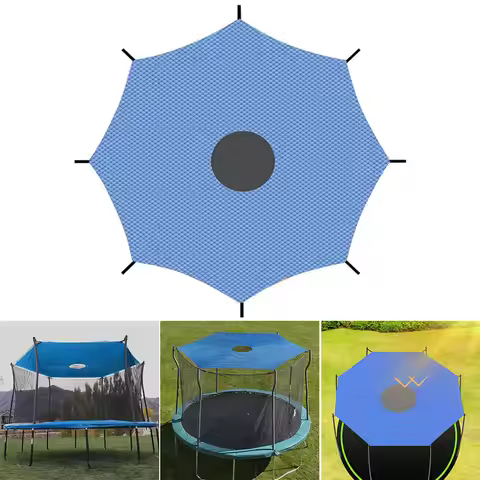 10/12/14ft Trampoline Shade Cover Sun Protection Outdoor Trampoline Cover Waterproof Trampolines Sun