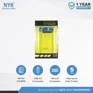 Casing HDD Hardisk Eksternal 2.5 USB 3.0 Transparan NYK Enclosure