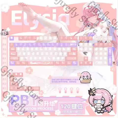 Honkai Impact 3 Craft Keyboard Cap Computer Keypad Kforce Colleagues Elysia Keycap Decorate Quadrati