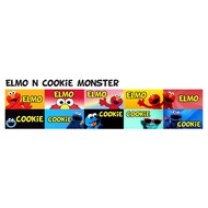 Elmo cookie monster Square waterproof Name label sticker