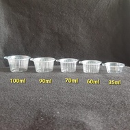 Mika Pudding Cup 35ml 60ml 70ml 90ml 100ml topaz Jelly Cup/ Sauce Cup/ Sambal Cup/ Sambal Mica/ CONT
