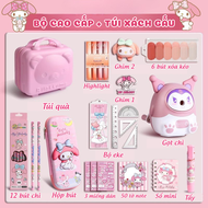 Set Văn Phòng Phẩm Melody Tone Hồng Pastel Xinh Xắn - Bộ Đồ Dùng Học Tập Đa Năng Quà Tặng Sinh Nhật
