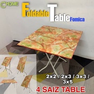 C HOME FURNITURE- MEJA LIPAT,WOODEN TABLE FORMICA,2X2/2X3/3X3 AND MEJA MAKAN FORMICA 5X3