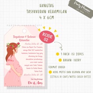 kartu ucapan tasyakuran 4 bulanan kehamilan 7 bulanan tag souvenir - 002