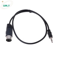 UM.T 1Pc 5 Pin Din MIDI male to 3.5mm male plug stereo ja audio adapter cable