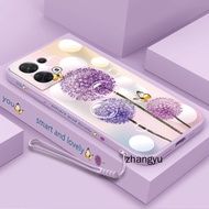 Casing OPPO Reno 8 5G Reno 8 pro oppo reno 8 Pro plus dandelion flower straight edge all-inclusive l
