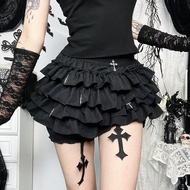 Wannathis Black Gothic Style Shirt Halloween Party Skirt Áo Sơ Mi Y2k Cho Bé Gái Quần Áo Công Sở Thư