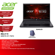 Acer Nitro V 15 ANV15-51-7421 15.6" FHD 144Hz Gaming Laptop ( I7-13620H, 8GB, 512GB SSD, RTX4050 6GB, W11 )