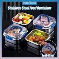 316 Stainless Steel Food Container Food Storage Box with Lid Portable Fresh-Keeping Container