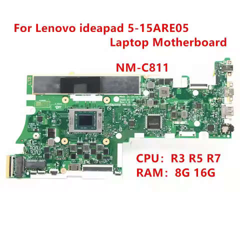 NM-C811 For Lenovo ideapa 5-15ARE05 Laptop UMA Motherboard CPU:R3/R5/R7 RAM:8G/16G 100% Test Work