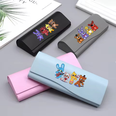 FNAF Glasses Case Five Nights At Freddys Cartoon Pattern Printed Fashion Women Men Sunglasses Boxes 