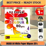A4 Paper 80gsm - (20's) / Kertas A4 / Copier Paper / Kertas A4 80gsm / A4 Paper
