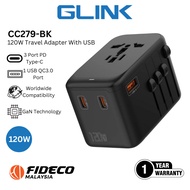 Glink Universal Adapter Travel International Adapter Plug 25W/35W/65W/120W