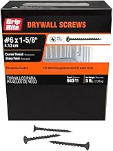 Grip-Rite 158CDWS5 1-5/8-Inch x 8 GA 4.13cm Coarse Thread Drywall Screw, 5 Pounds