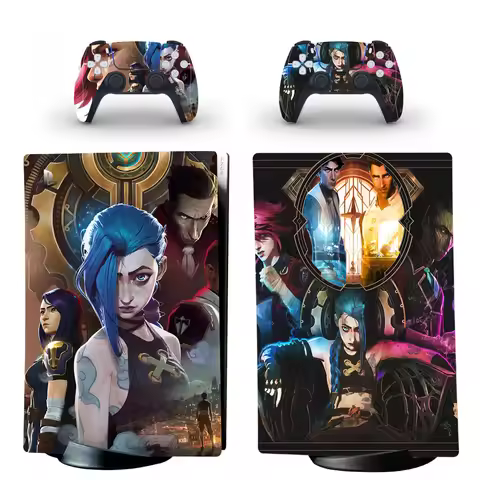 Anime Arcane Jinx PS5 Digital Skin Sticker Decal Cover for Console and Controllers PS5 Skin Sticker 