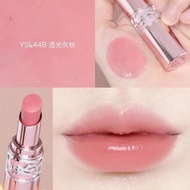 Genuine YSL Saint Laurent Powder Tube Lip Balm 7B 5B 3B 44B Pink Silver Round Tube Lipstick Long-las