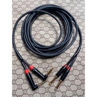 Wire with 4 ends and 6 mm (2 curved L - 2 straight), flexible wire with copper core, price for 1 wir