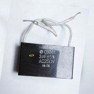 Capacitor 3uF 250V. Square Type CL Cable To Use For Any Fan Or Motor Size.