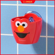 [Sesame Street x Daiso] Elmo Makeup Puff Holder Case - Wall-Mounted Suction Pod for Sponges & Access