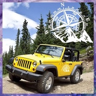 [P K A M] Car Off-Road SUV Side Body Sticker Compass Mountain Decals Sticker for SUV Off-Road Jeep W