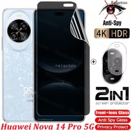 2in1 Screen Privacy Soft Hydrogel Film For Huawei Nova 14 Nova14 Pro i 14Pro 14i Nova14Pro Nova14i 5