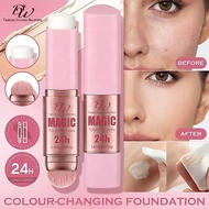 DW 2in1 Magic Foundation Stick, Color Changing Foundation Stick, Skincare-Infused Hight Concealing