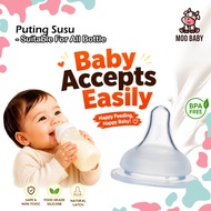 MOO BABY Puting Botol Susu Puting Susu Event Puting Wide Neck Teat Puting Susu Slim Neck Bottle Nipp