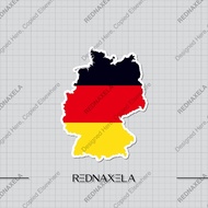 Germany Vinyl Sticker Map Outdoor Waterproof Suitcase Sticker