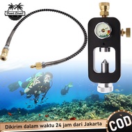 Regulator Scuba Regulator Tabung Scuba PCP Manometer Besar Scuba Tank Adapter
